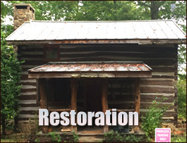 Historic Log Cabin Restoration  Creswell, North Carolina